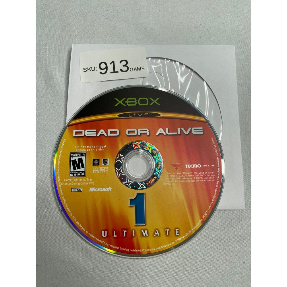 Dead or Alive Ultimate 1 Microsoft Xbox Game Disc Only